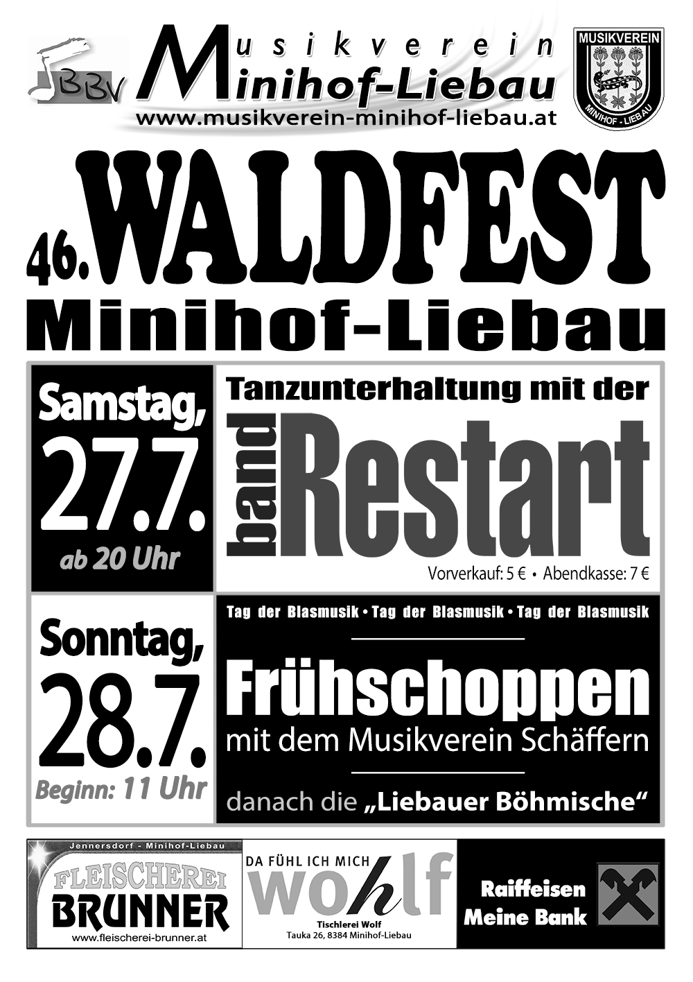 Musikverein Minihof-Liebau Waldfest 2019